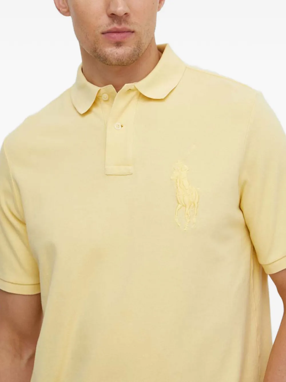 Рубашка поло с вышитым логотипом Polo Ralph Lauren, желтый — фото 4