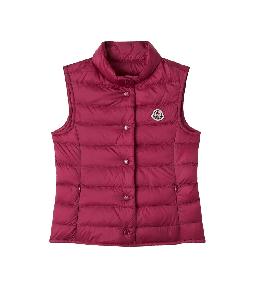 Пуховый жилет Лианы Moncler Enfant, бургунди
