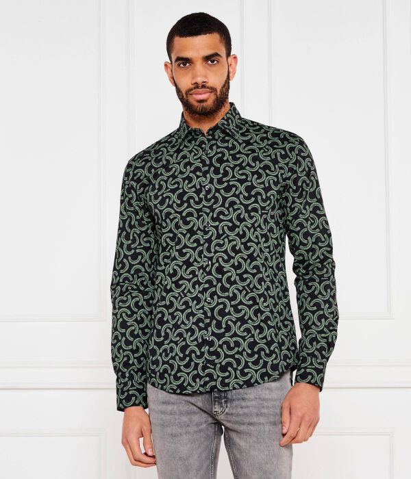 

Рубашка с воротником Slim fit Hugo, черный