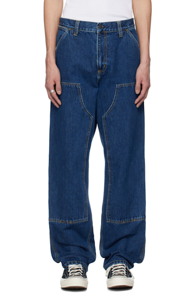 

Синие джинсы с двойным коленом Carhartt Work In Progress