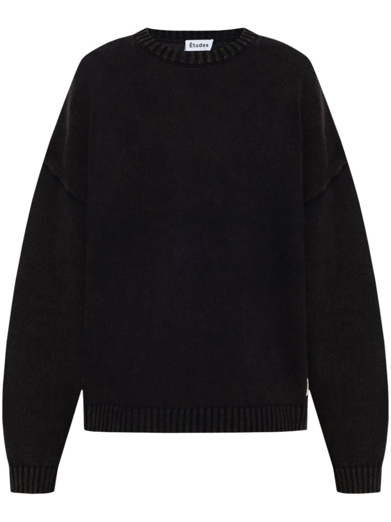 

Etudes logo-appliqué cotton jumper, черный