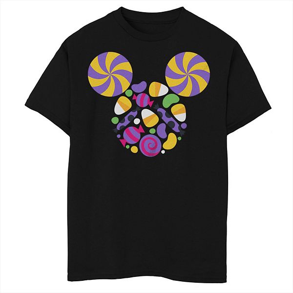 

Футболка Mickey Mouse для мальчиков 8-20 Halloween candy head silhouette husky Disney