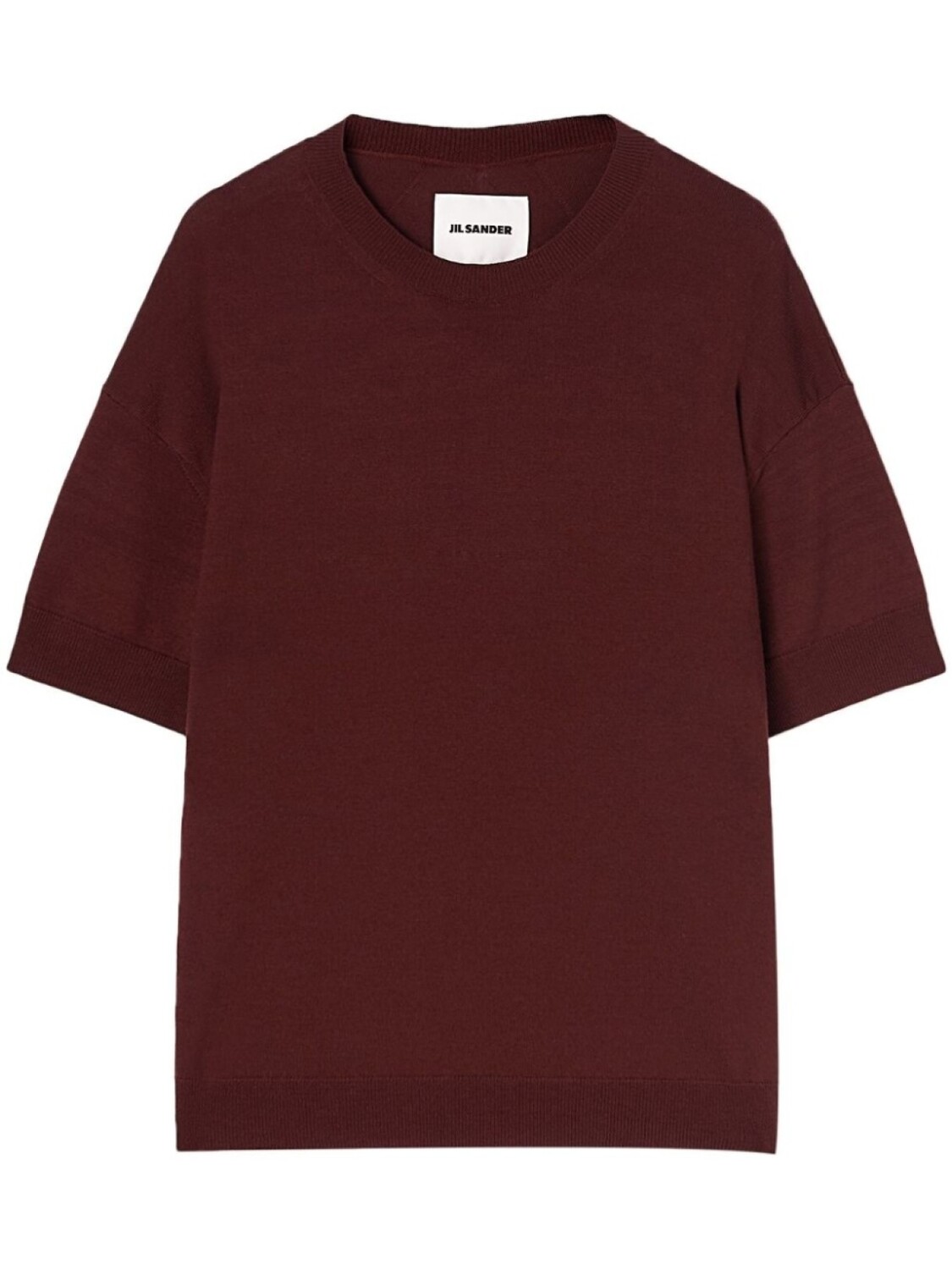 

Jil Sander шерстяной джемпер с короткими рукавами, красный