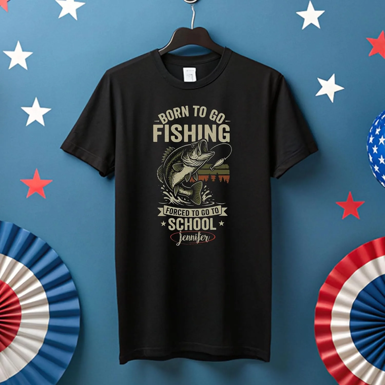 Футболка с принтом Happy 4th of July — фото 4