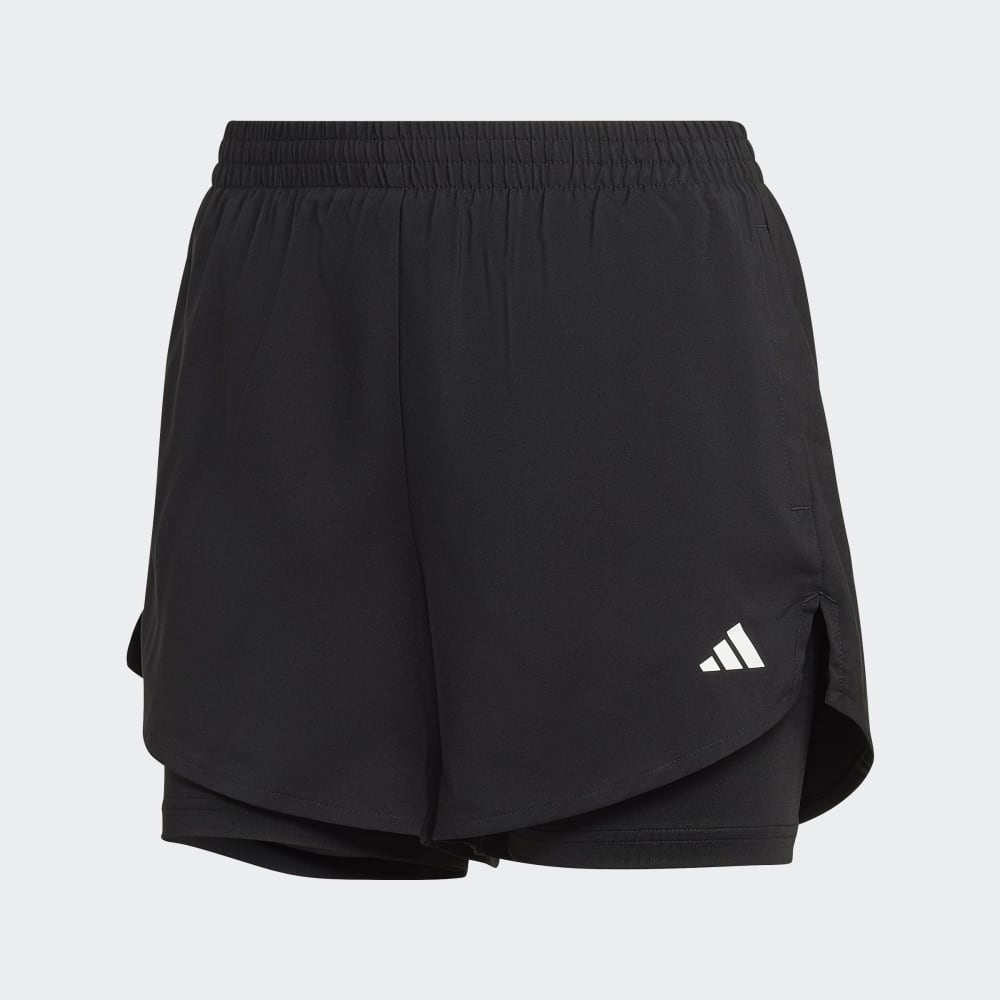

Спортивные шорты Adidas AEROREADY Made for Training Minimal Two-in-One Shorts, черный/белый