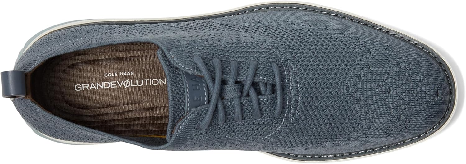 Мужские оксфорды Cole Haan GrandEvOlution Stitchlite, слоновая кость/синий — фото 2