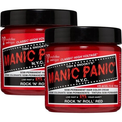 

Полуперманентная крем-краска для волос Rock N Roll Red, 113 г, 118 мл, Manic Panic