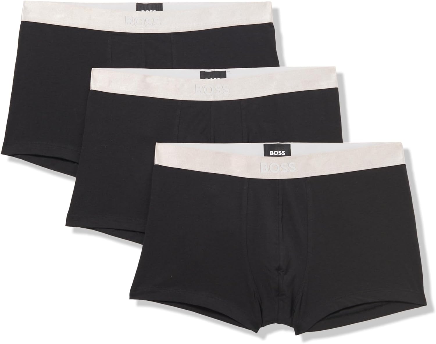 

Комплект из 3 мужских трусов-боксеров BOSS с металлическим поясом и эластичным поясом, Black Currant