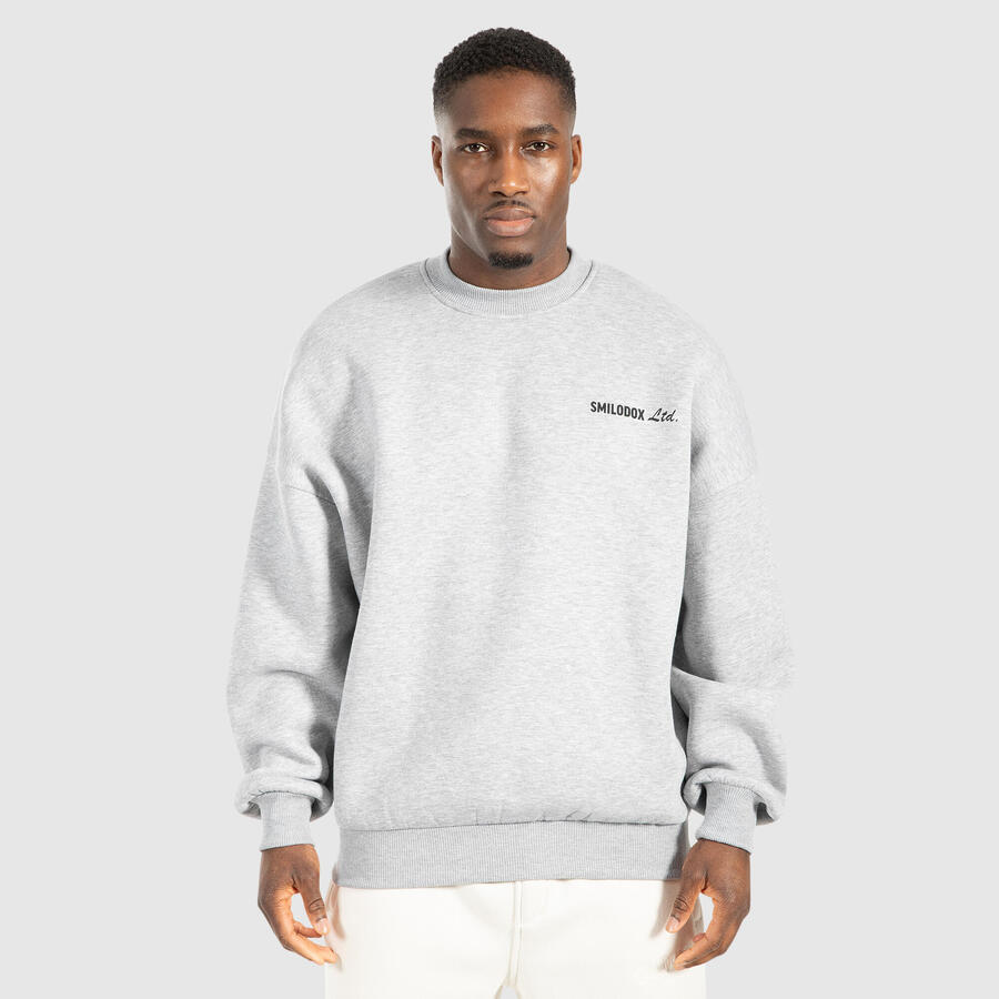

SMILODOX Мужская толстовка Liquid Brail Серый Меланж