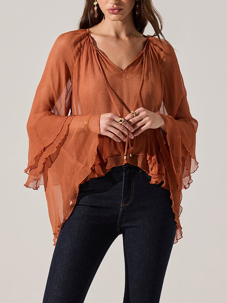 

Маргери топ Astr The Label, цвет rust