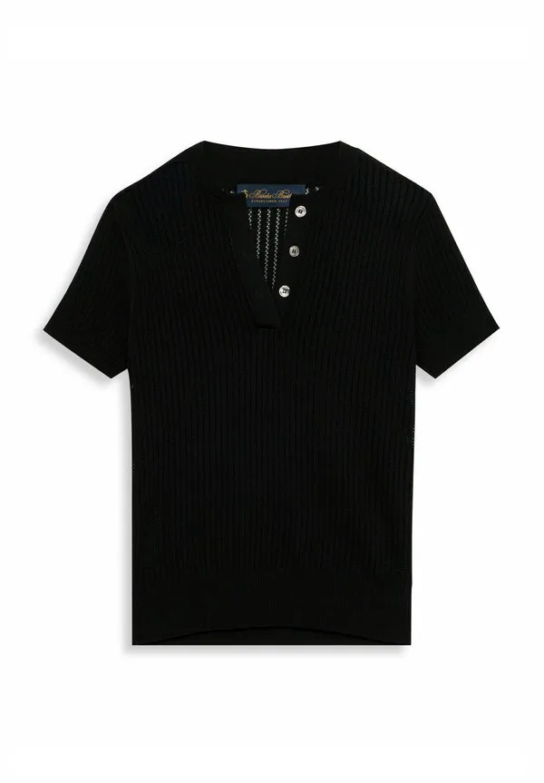 

Футболка-Поло pointelle в базовом стиле Brooks Brothers, Black, Черный, Футболка-Поло pointelle в базовом стиле Brooks Brothers, Black