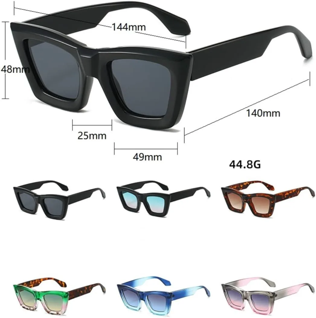 

Модные солнцезащитные очки «кошачий глаз» с градиентным переходом цвета, винтажные квадратные очки класса люкс с защитой от УФ-излучения UV400 UATXTAU, Pink