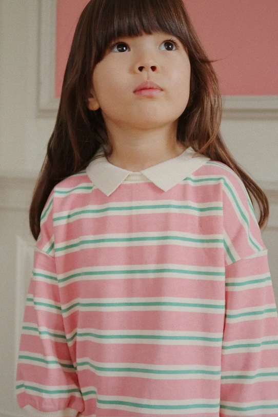 

Детское хлопковое платье SPOTTY LS DRESS GOTS Konges Sløjd, розовый