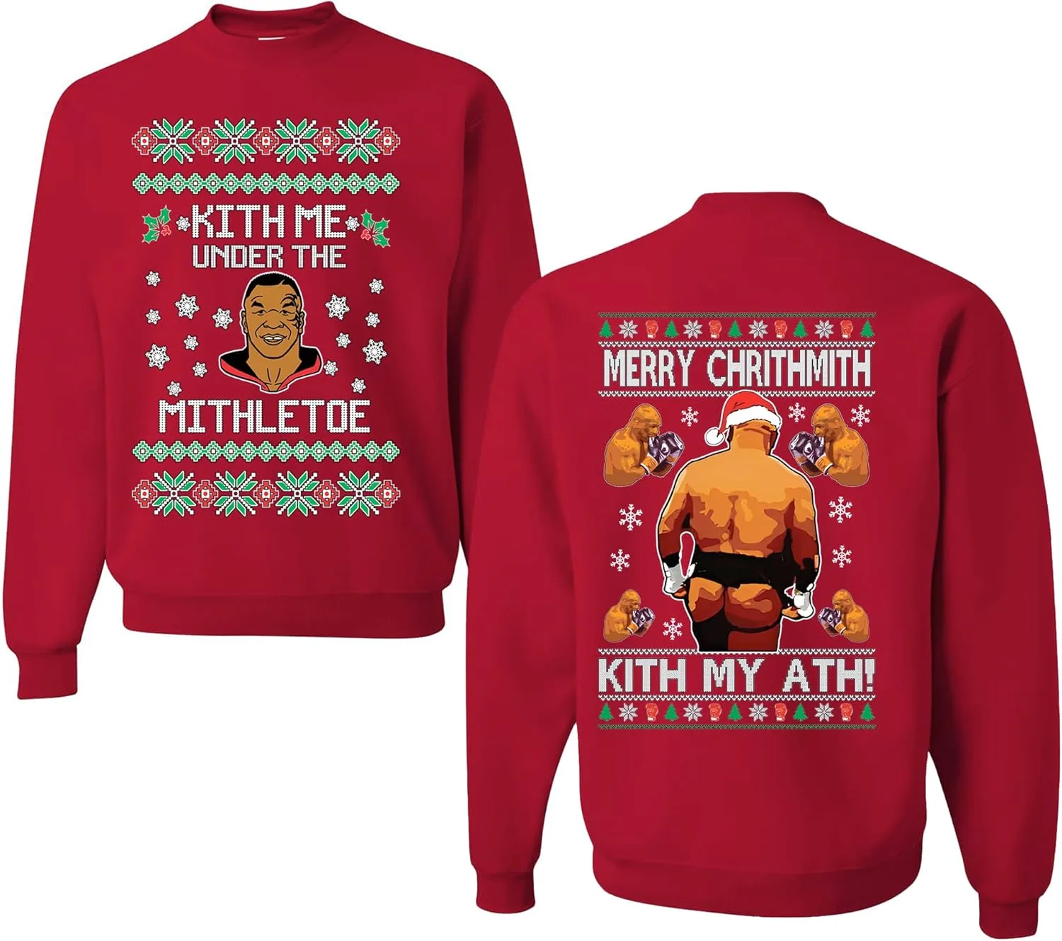 

Kith Me Under The Mithletoe Funny Ugly Christmas Sweatshirt wild custom apparel