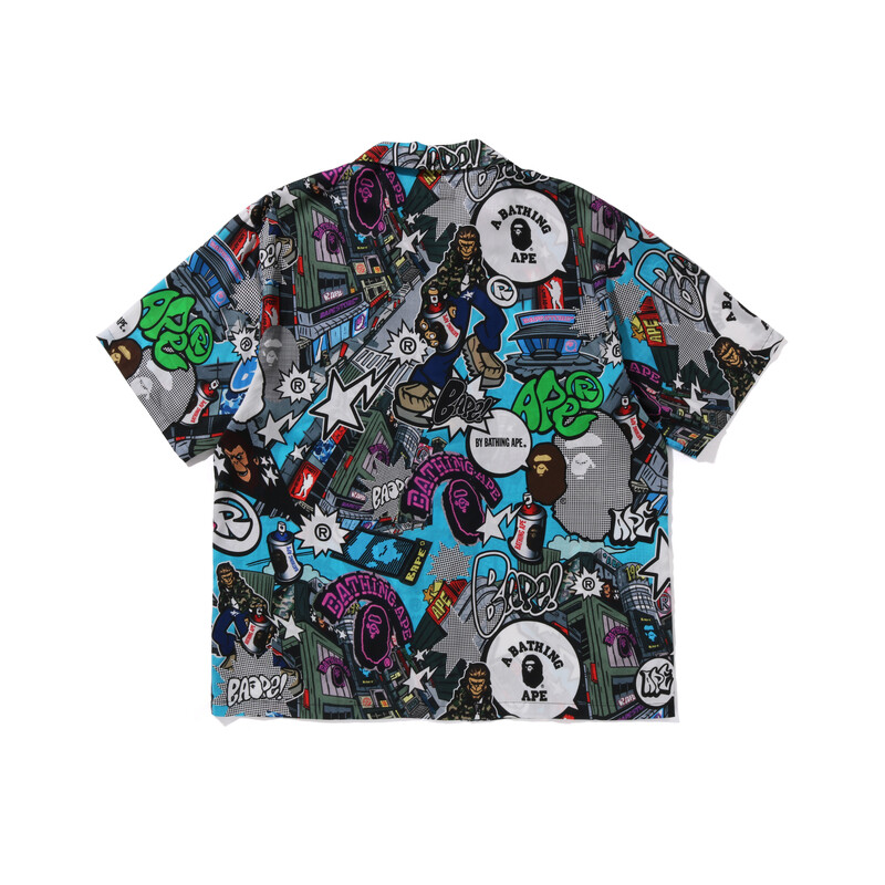 SS24 COMIC ART Series рубашка мужская многоцветная MLX A Bathing Ape, цвет Multicolor MLX — фото 2