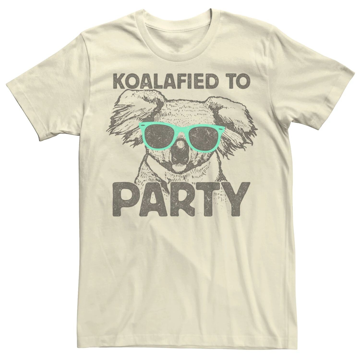 

Мужская футболка с солнцезащитными очками Koalafied To Party Koala и портретом Licensed Character, белый