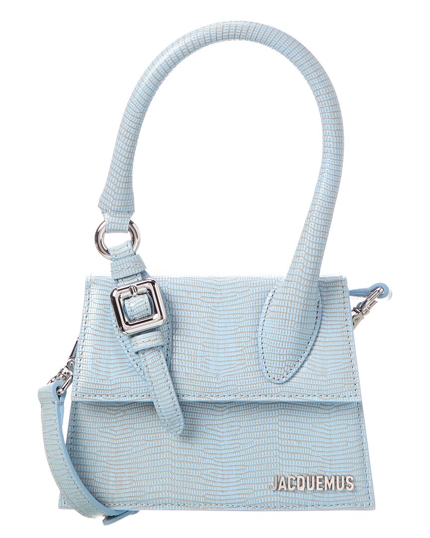 

Жакемюс The Chiquito Medium Сумка через плечо из кожи с тиснением под ящерицу Jacquemus, синий