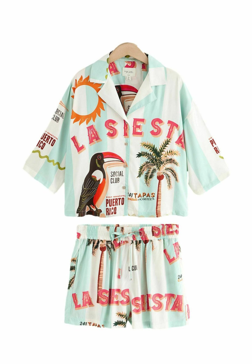 

Пижамный комплект REGULAR FIT - BUTTON THROUGH SET - Pyjamas Next, бежевый