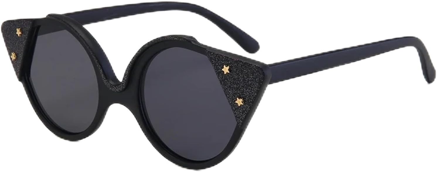 

Винтажные солнцезащитные очки «кошачий глаз» для женщин и мужчин, модные, стильные, роскошные, для уличной фотографии, очки с защитой от УФ-излучения UV400 TKKTLLT, Black Gray