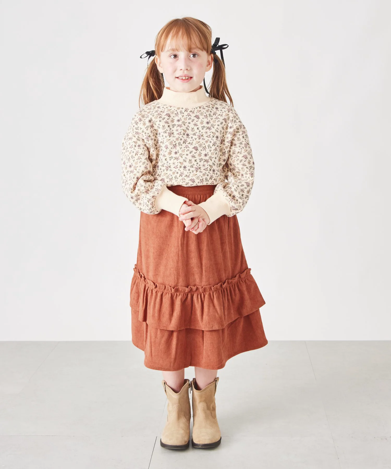 Вельветовая юбка Ever Closet, terracotta — фото 2