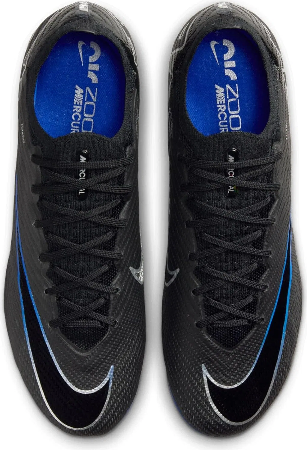 Мужские кроссовки Nike Zoom Vapor 15 Elite FgLow, Black Blue Black Chrome Hyper Royal — фото 3