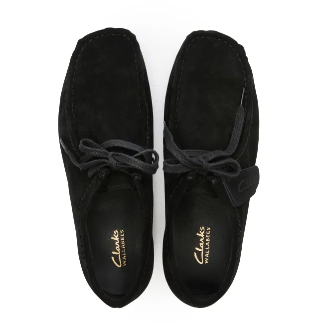 Мужские чёрные водонепроницаемые туфли Wallabee Evo от Clarks — фото 3