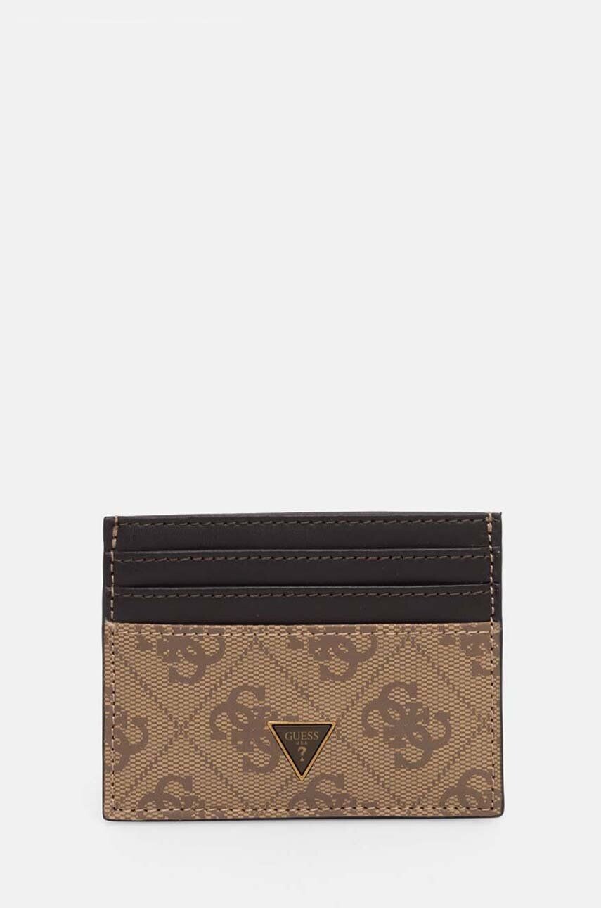 

Кожаный визитница Guess MITO, бежевый