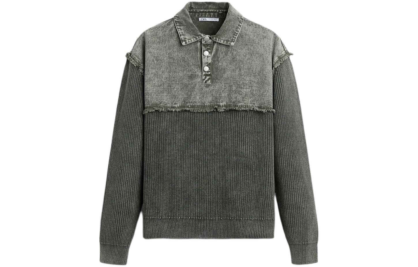 

Рубашка поло мужская хаки Zara, хаки