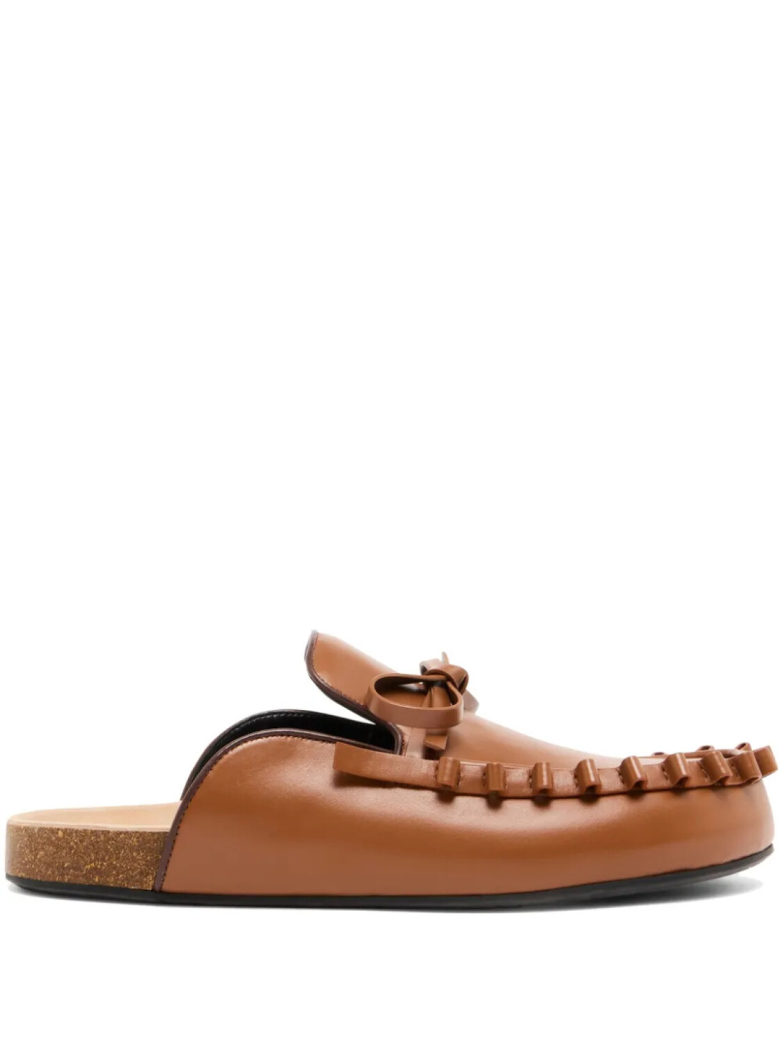

Кожаные лоферы JW Anderson Ruffle, коричневый