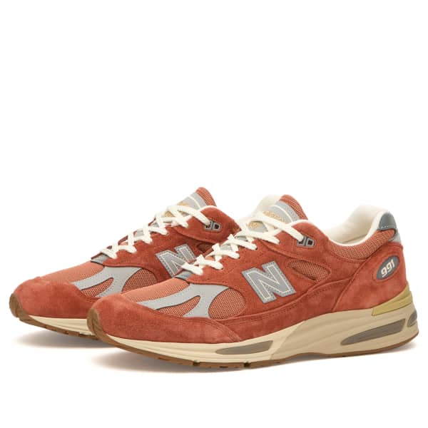 Кроссовки 991V2 New Balance, Potters Clay, Raw Sienna & Harbor Mist — фото 2