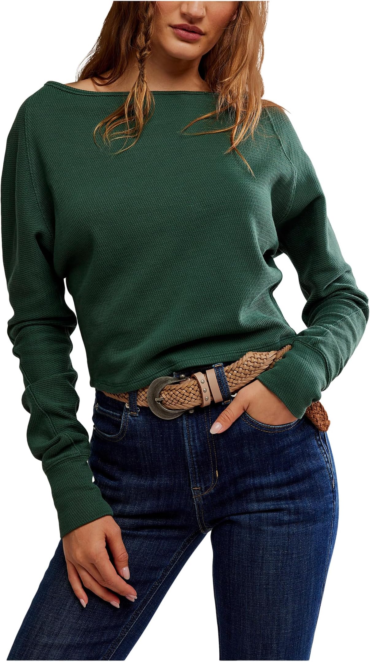 

Женская футболка We The Free Jess с длинным рукавом Free People, Seamoss