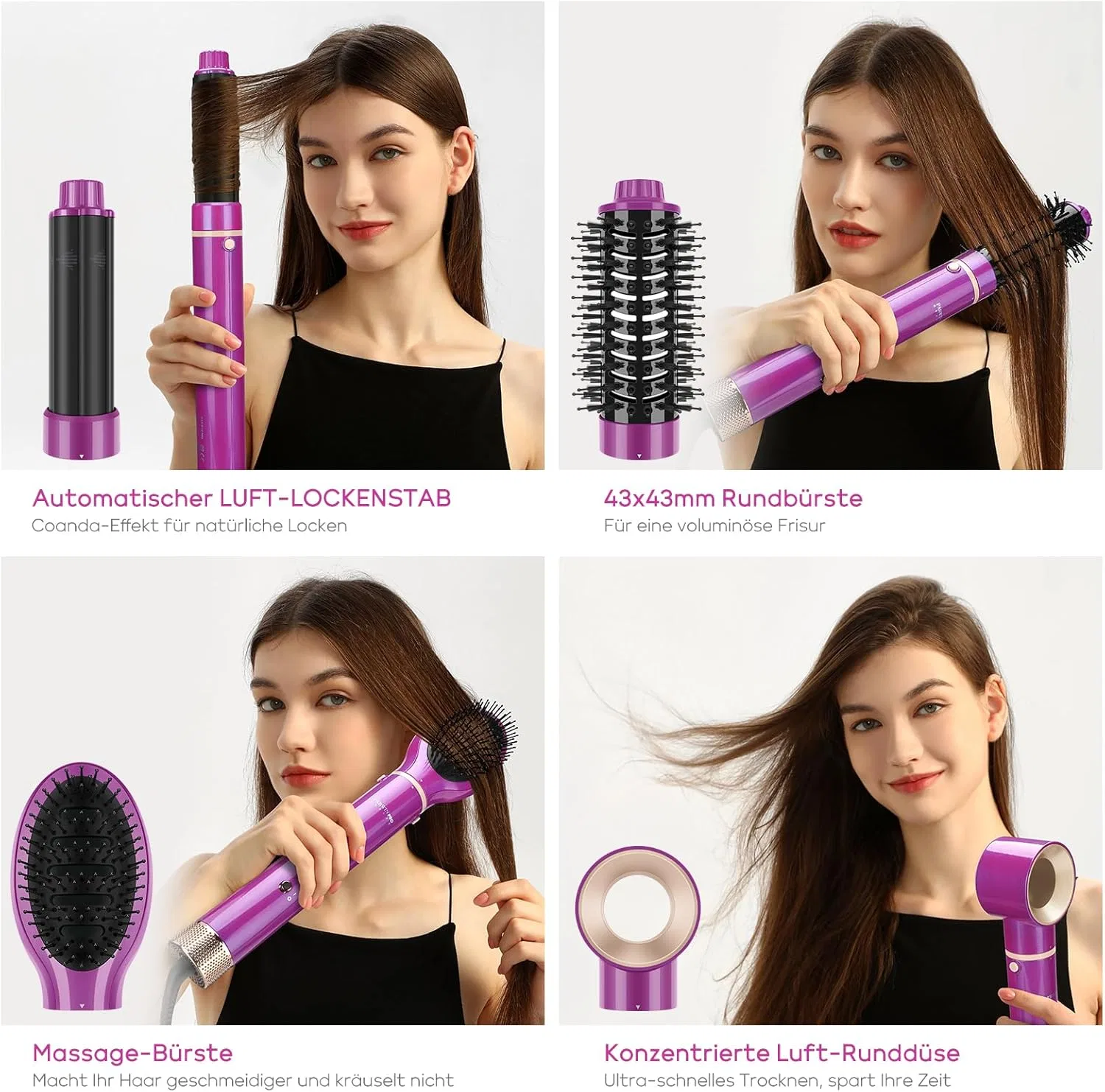Набор для укладки волос PARWIN PRO BEAUTY MaxAIR Styler 5-в-1 Parwin Pro Beauty, Red — фото 3