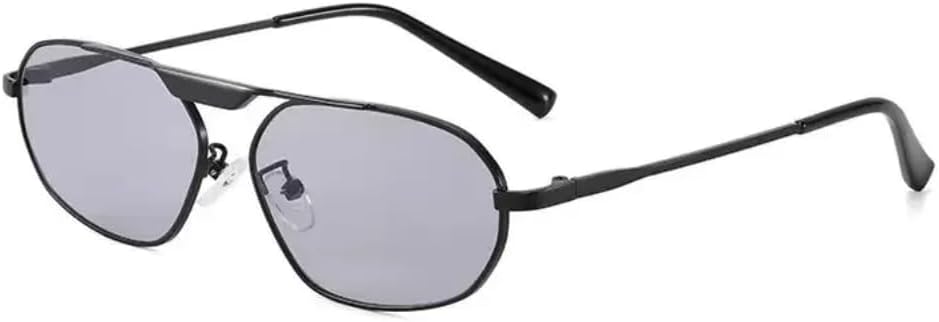 

Ретро солнцезащитные очки в форме кошачьего глаза с асимметричным многоугольником для женщин и мужчин в стиле панк, защита от УФ-излучения UV400 (черно-серые) TVTBBVV, Black Gray