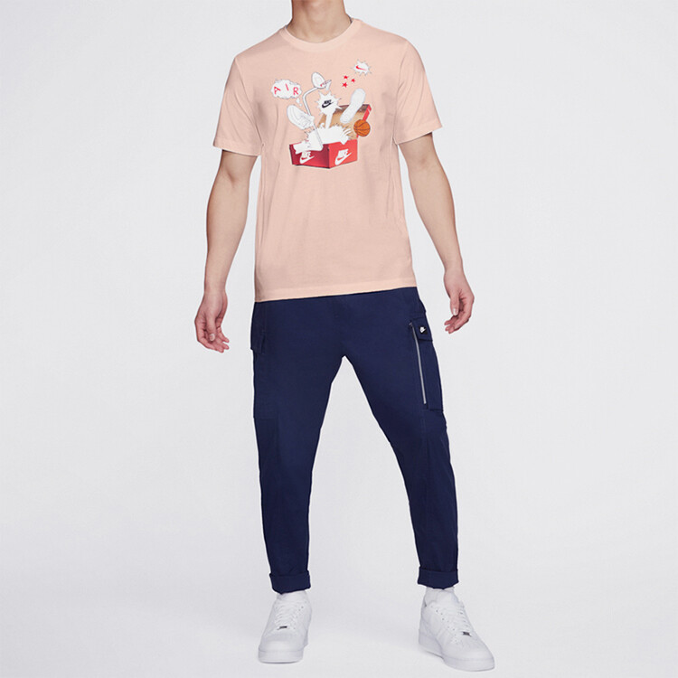 Футболка мужская кораллово-красная Nike, кораллово-красный — фото 3