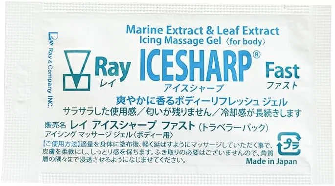 Охлаждающий гель для тела Ice Sharp Ray & Company 3г+120г+500г+промокашки для лица — фото 2