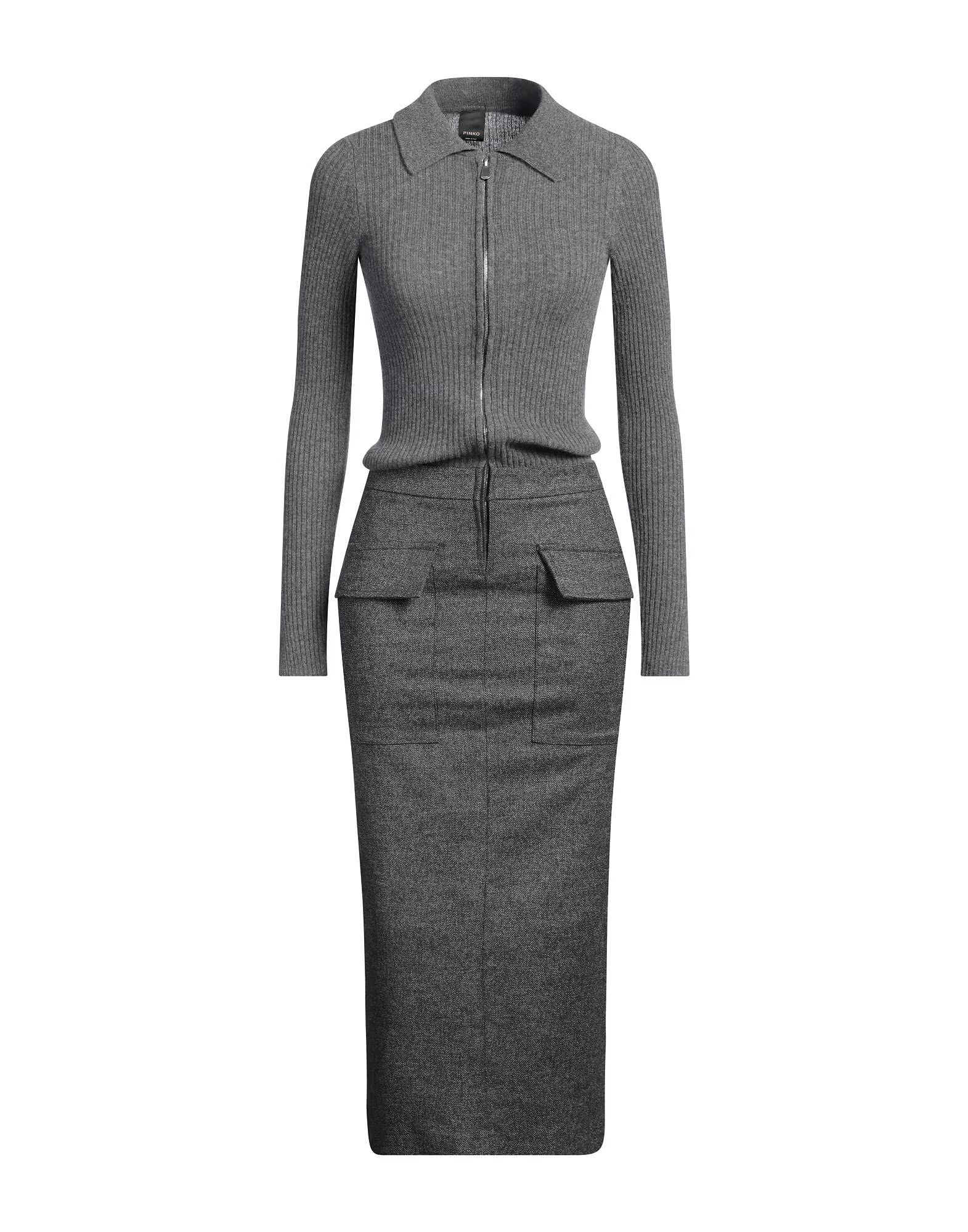 

Платье миди Pinko, серый