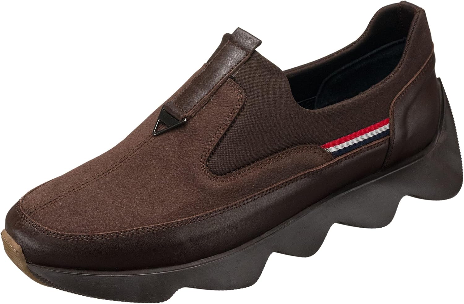 

Мужские кроссовки DALGALA большого размера из коричневой кожи с эластичными элементами, ручной работы, легкие повседневные обувь для мужчин