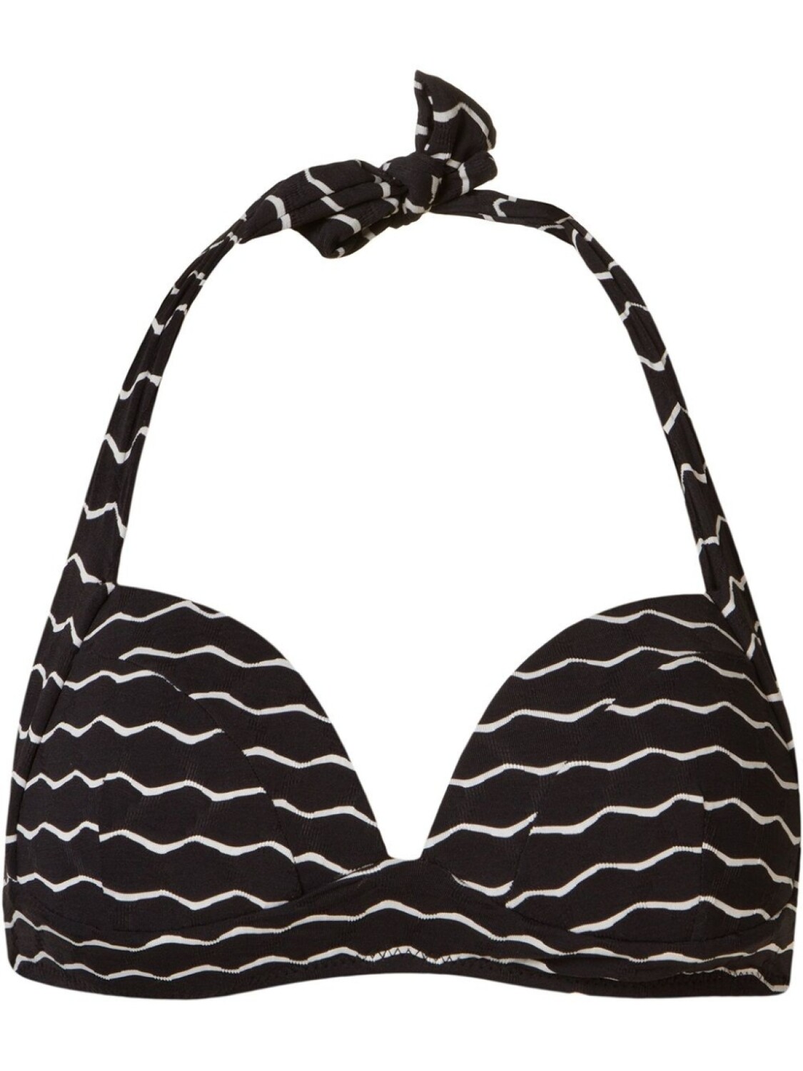 

Amir Slama striped bikini top, черный