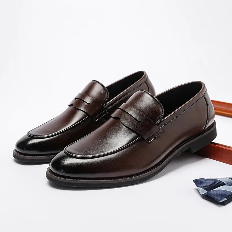 Лоферы кожаные Loafers for Men, темно-коричневый SayfuR — фото 2