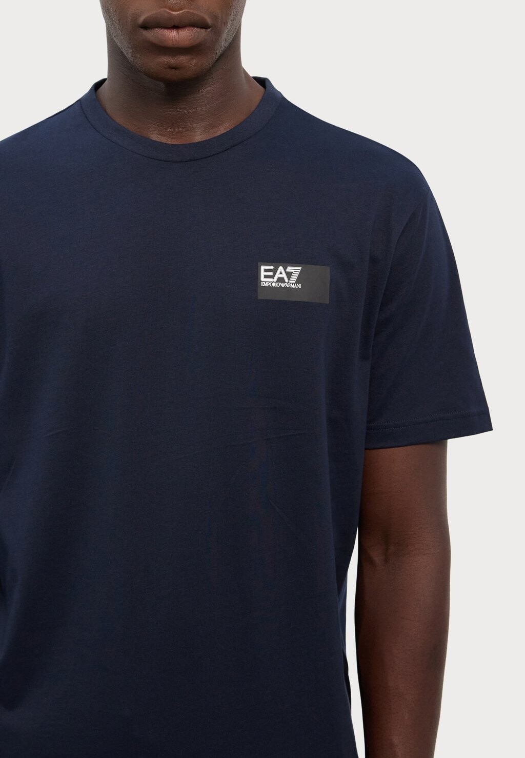 

Футболка с принтом EA7 Emporio Armani, темно-синий