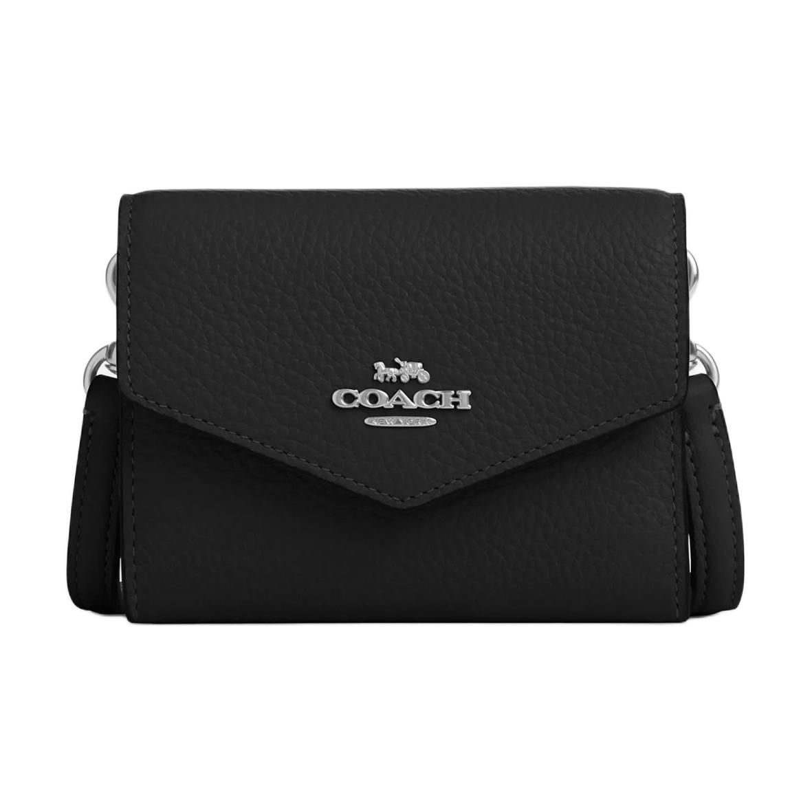 

КОНВЕРТ Нежная Кожаная Сумка Через Плечо Кошелек Мини Женская Черная COACH