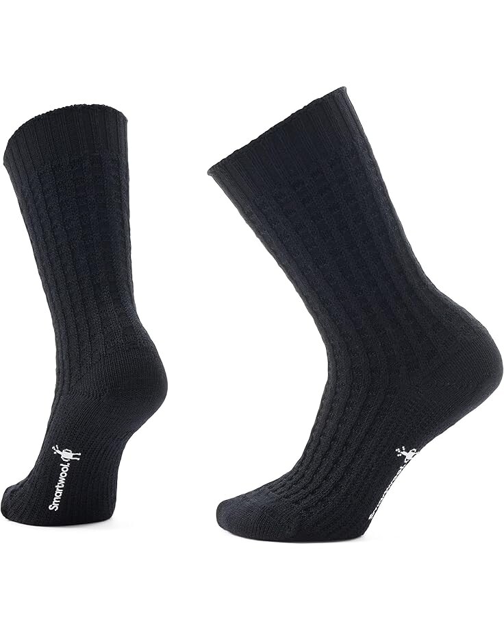

Носки Unisex Smartwool Everyday Waffle Press Crew Socks, черный