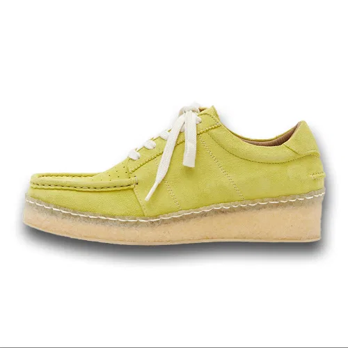 Унисекс кожаные мокасины NEGATIVE THREE Duck Boat Shoes лимонные — фото 2