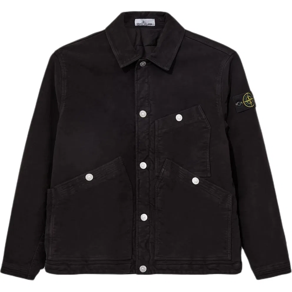 Джинсовая куртка на пуговицах STONE ISLAND, Black