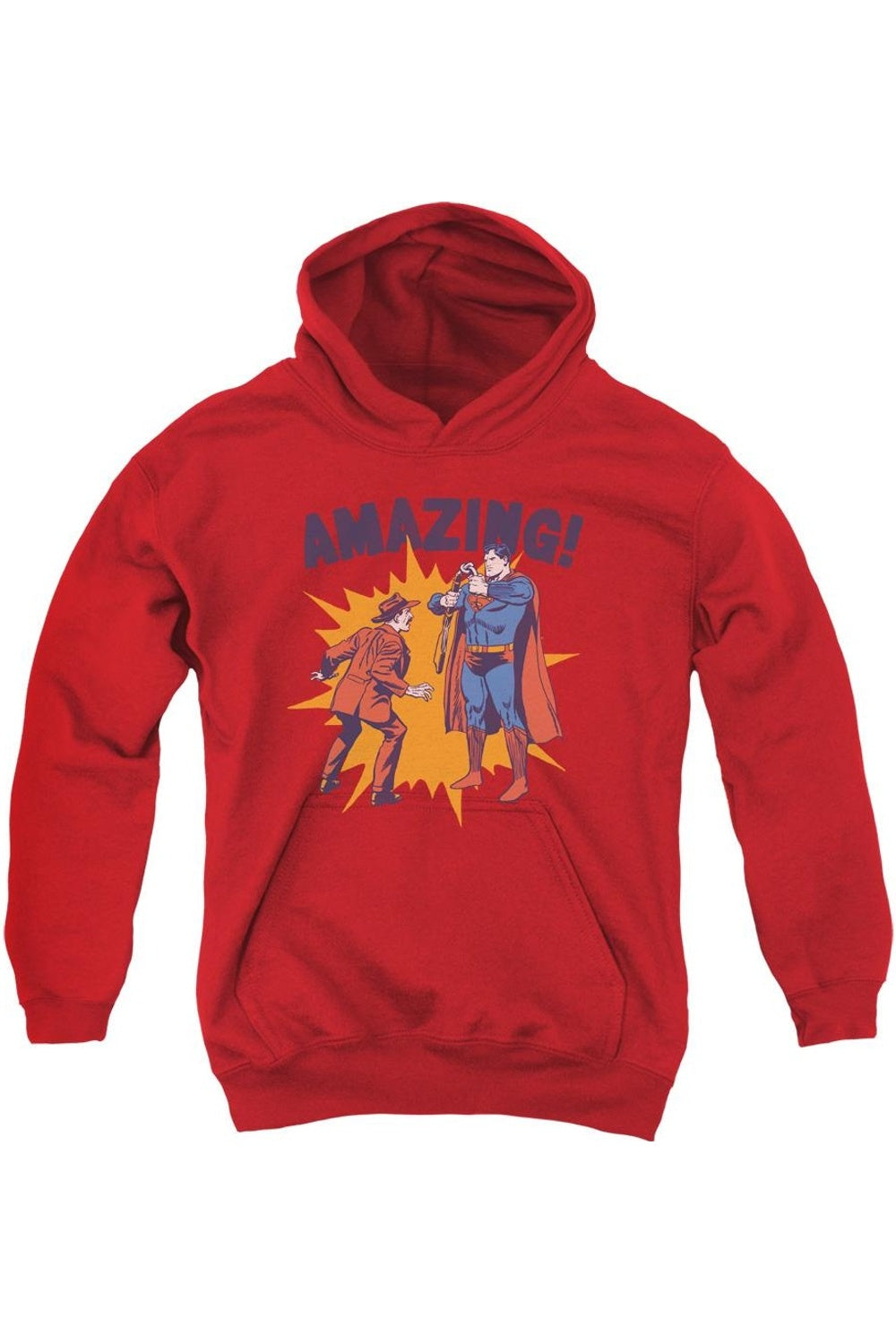 

Супермен Молодежная Толстовка с Капюшоном Amazing Youth Gildan, красный