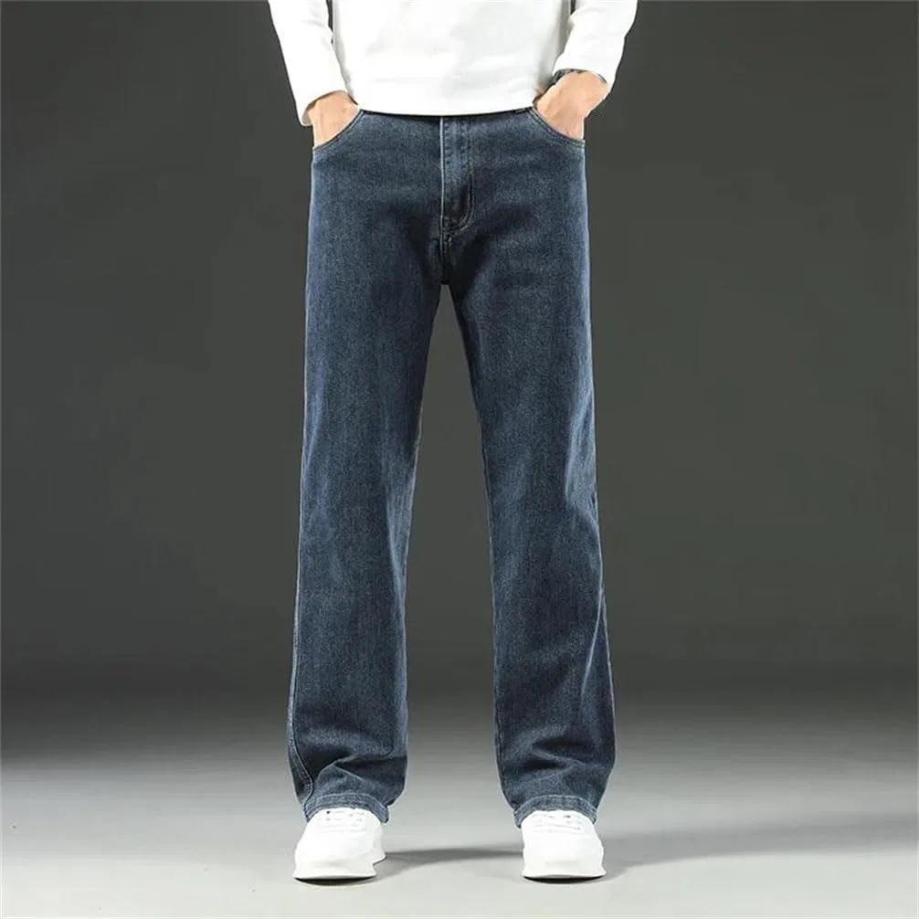 Джинсы свободные Men's Baggy Jeans, серо-черный — фото 3