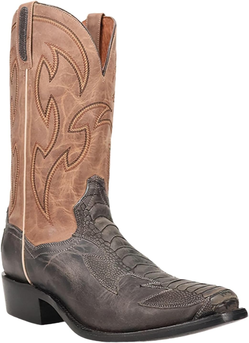 

Мужские вестерн-сапоги Dan Post из экзотической страусиной кожи с квадратным носком - Dps1111, серый