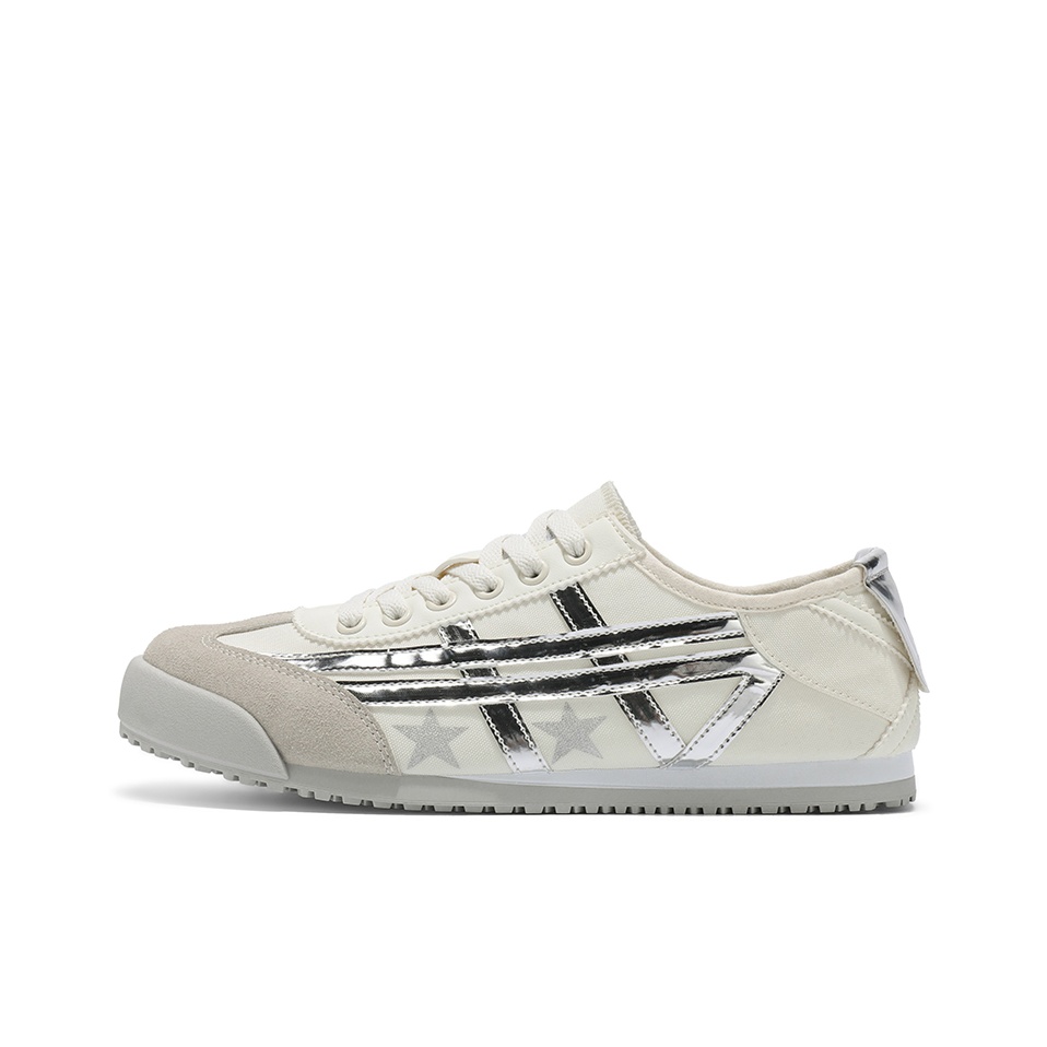 

YUZHAOLIN Низкие кеды из холста унисекс бежево-серебристые, цвет Beige Silver