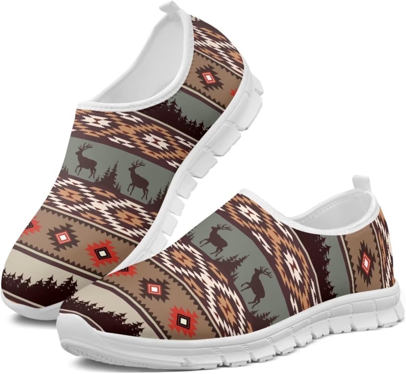 

Мужские слипоны Twousenru, удобные лоферы, легкие повседневные широкие кроссовки из ткани для прогулок и путешествий, Moose & Stripe