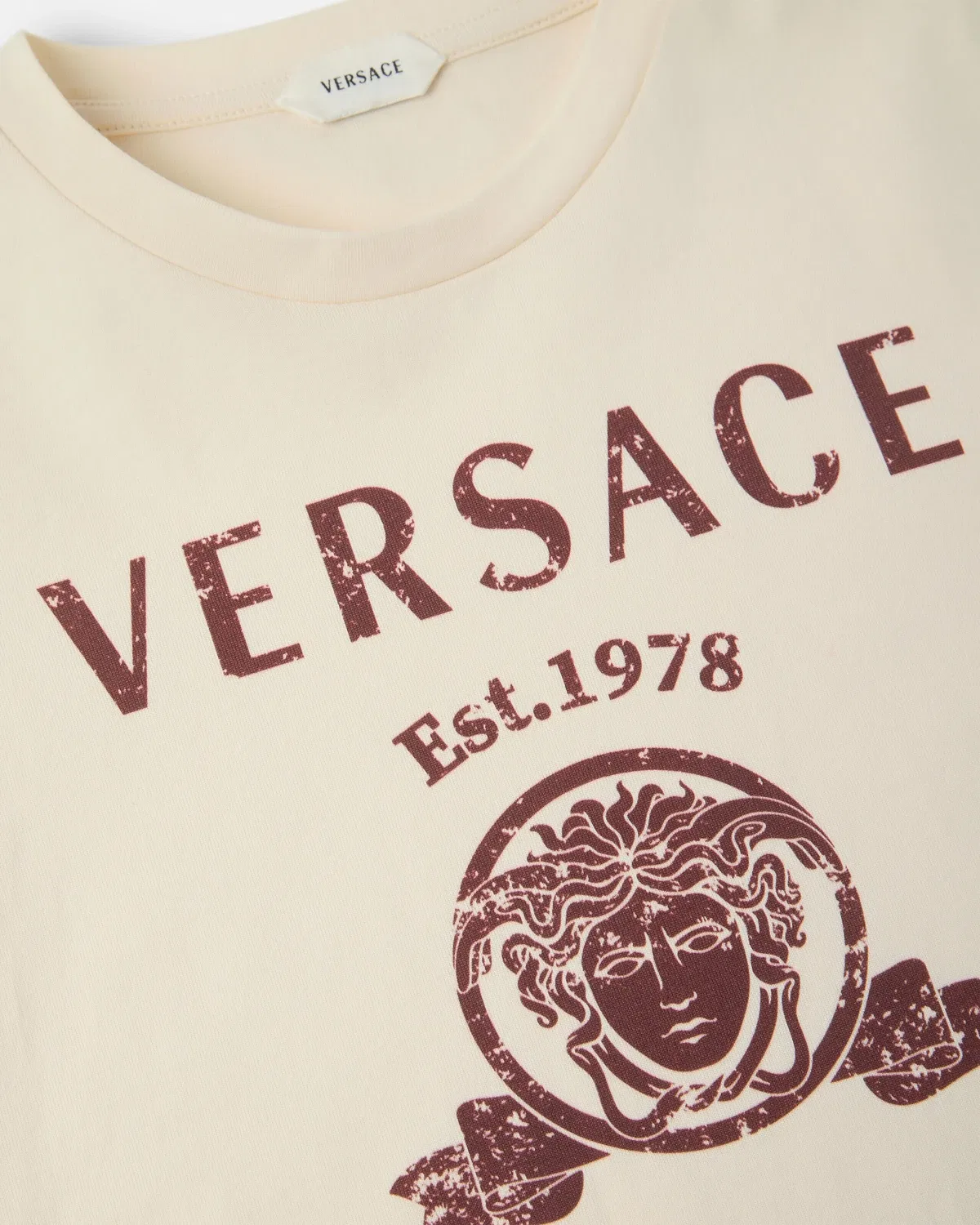 Детская футболка из джерси с принтом VERSACE, белый — фото 4